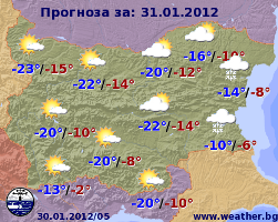 Погода в Болгарии на 31 января