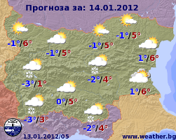 Погода в Болгарии на 14 января