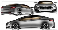 Скетчи новой Kia Forte попали в сеть
