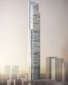 Hitachi построит в Китае самый быстрый лифт в мире